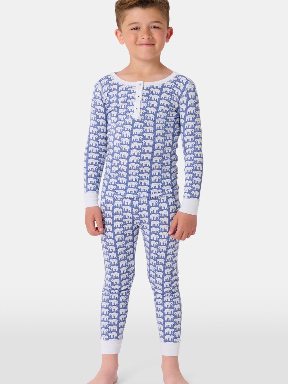 Roller Rabbit Kids Hathi Pajama Set – Blue – Size 10